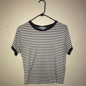 Black and white striped tee
